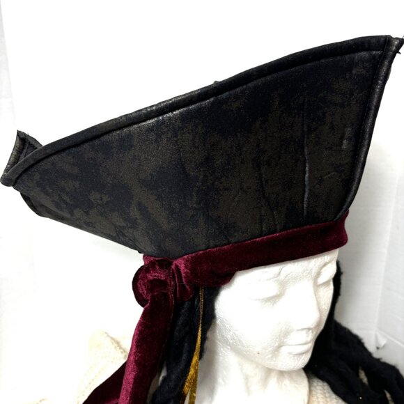 Rubies Pirate Hat with Dreds and Beads - Picture 6 of 13